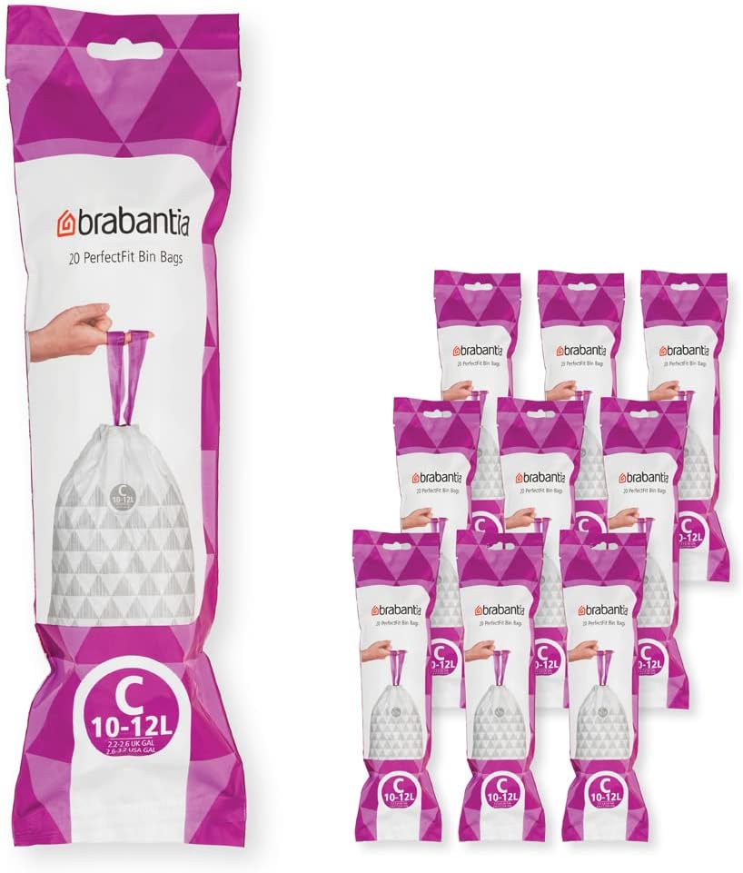 Perfect-Fit Bin Liners 10–12L – Strong Drawstring Bags