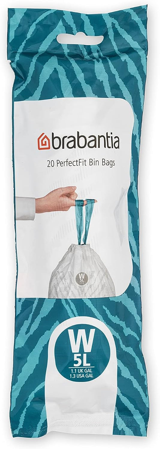 Perfect Fit Trash Bin Liners 5L – Drawstring, 200 Bags