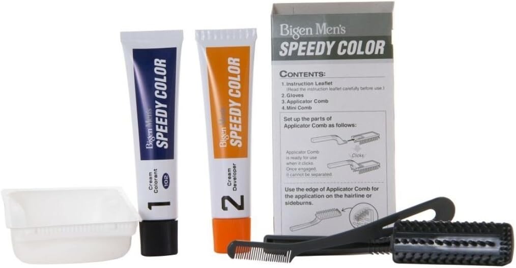 Bigen Men’s Speedy Color 102 Brown Black, 40g + 40g, 2Pc Combo Offer Pack