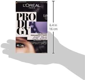 L’Oréal Paris Prodigy Permanent Oil Hair Color 1.0 Deep Black, Ammonia-Free, Grey Coverage