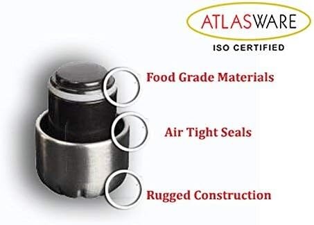 Atlasware Stainless Steel Hot and Cold Vacuum Bottle, Double-Wall Insulated, Assorted Colour, 1000 ml