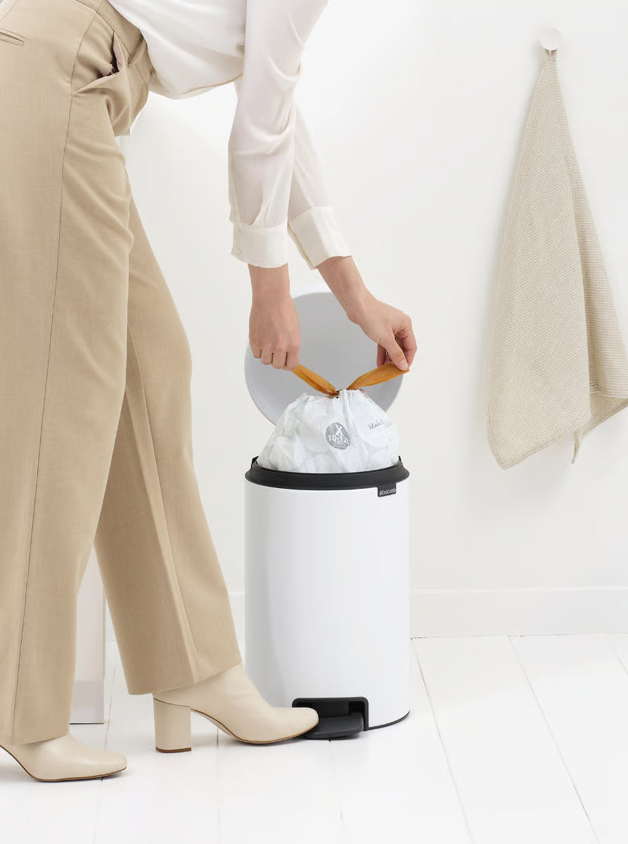 Brabantia NewIcon Pedal Bin, 12 Litre, White