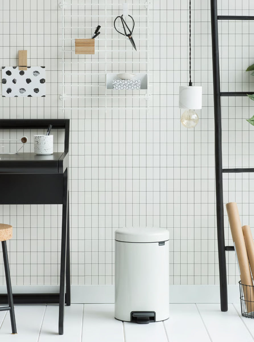 Brabantia NewIcon Pedal Bin, 12 Litre, White