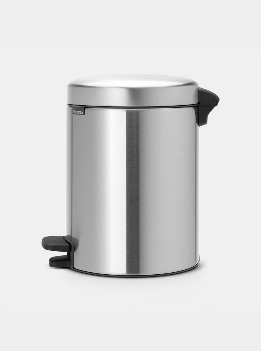 Brabantia NewIcon Pedal Bin, 5 Litre, Matt Steel