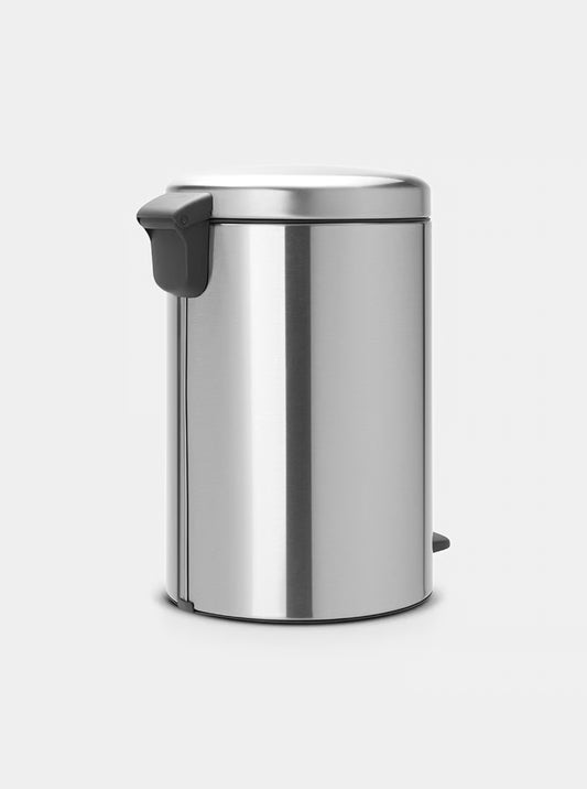 Brabantia NewIcon Pedal Bin 20L Matt Steel with Plastic Inner Bucket, Soft-Close Lid
