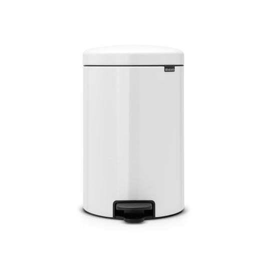 Brabantia Pedal Bin newIcon with Plastic Inner Bucket, 3 Litre - White
