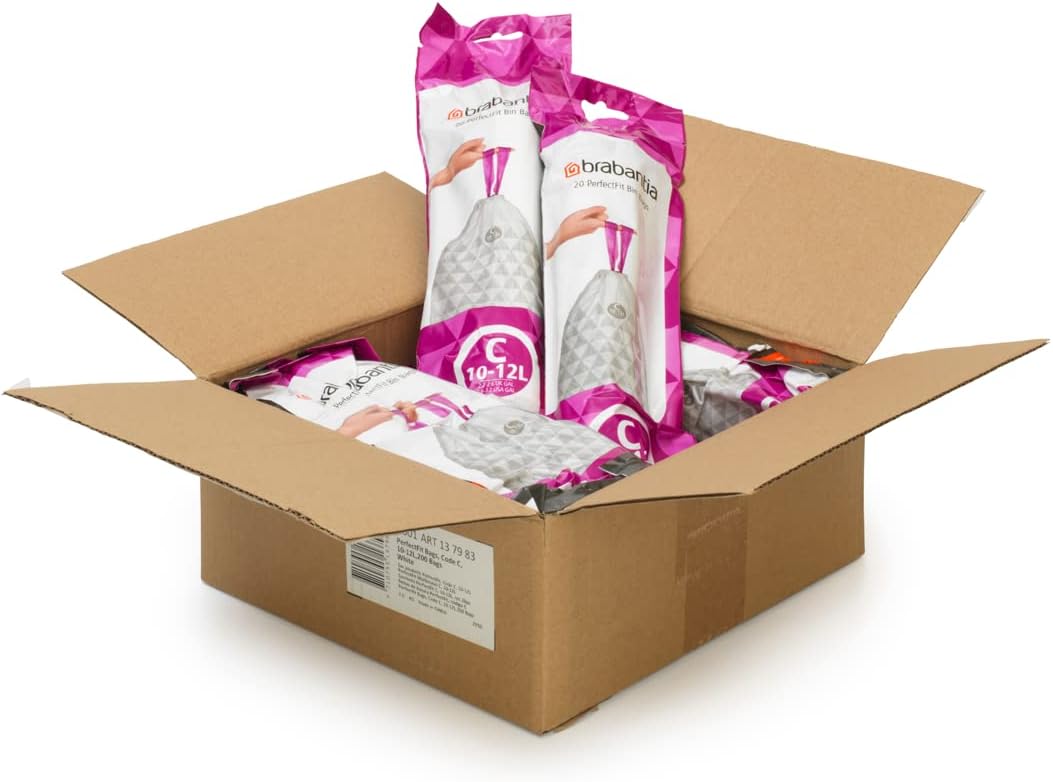 Perfect-Fit Bin Liners 10–12L – Strong Drawstring Bags