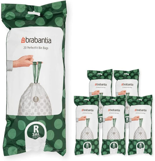 PerfectFit Trash Bin Liners – 36L Tear-Resistant Bags