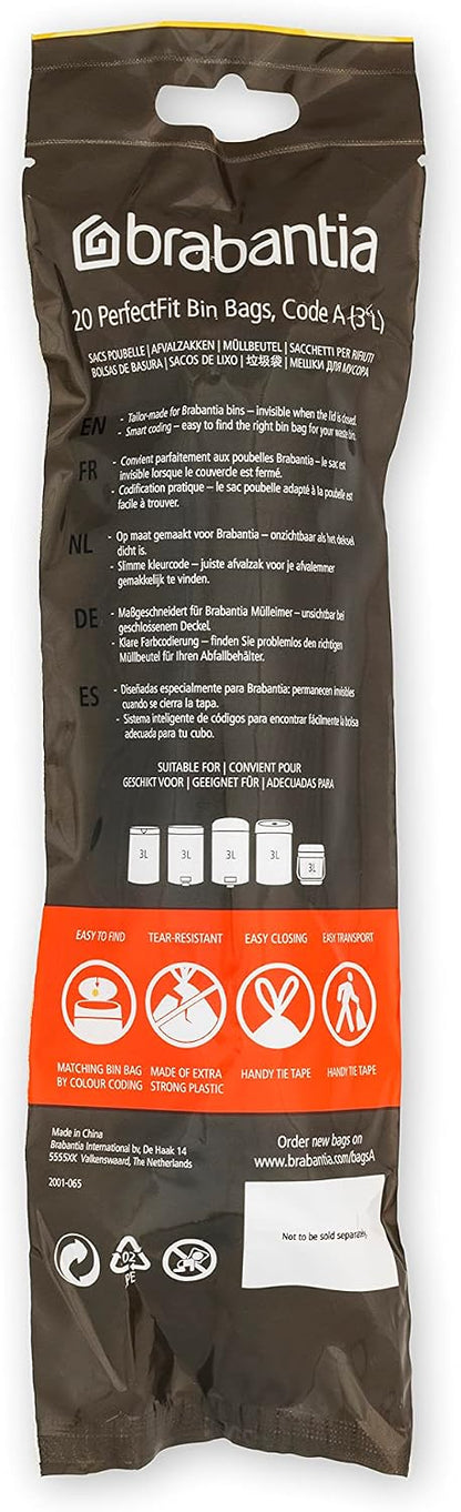PerfectFit Bin Liners Multipack – 3L Tear-Resistant Bags