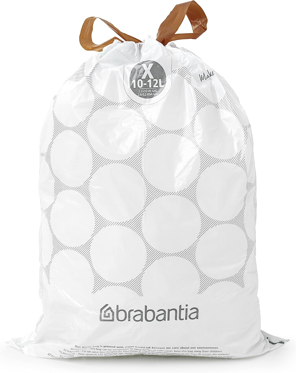 PerfectFit Bin Liners Size X 10–12L – Drawstring, 200 Pack
