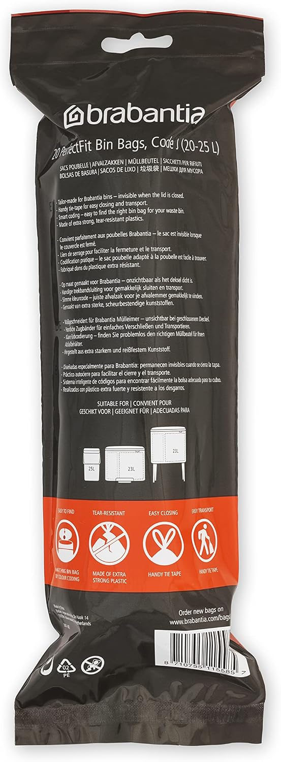 PerfectFit Trash Can Liners Multipack – Drawstring, 20–25L