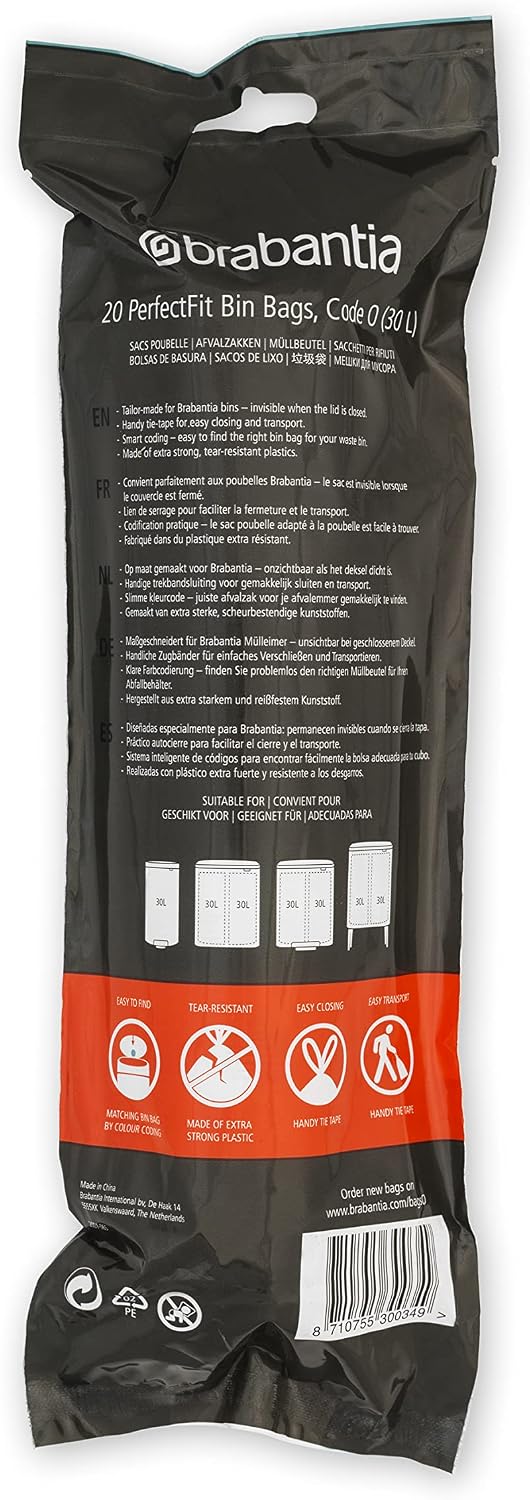 PerfectFit Bin Liners Multipack For 30L Bins With Tie-Tape