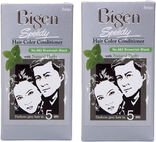 Bigen Speedy Hair Color 882 Brownish Black, 40g + 40g, 2 Pc Combo Pack Offer