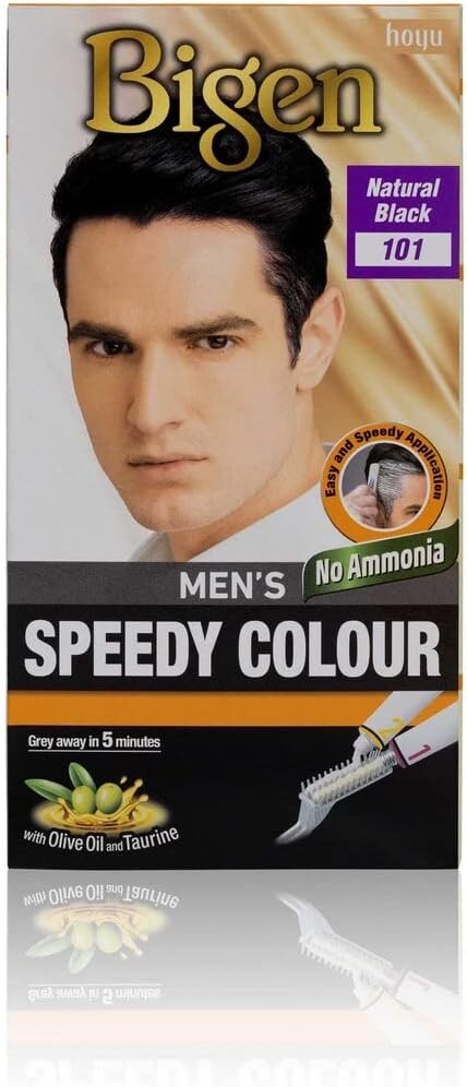Bigen Men’s Speedy Color 101 Natural Black, 80g, 2 Pack Combo