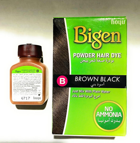 Bigen Powder Hair Dye, Brown Black B, 6g