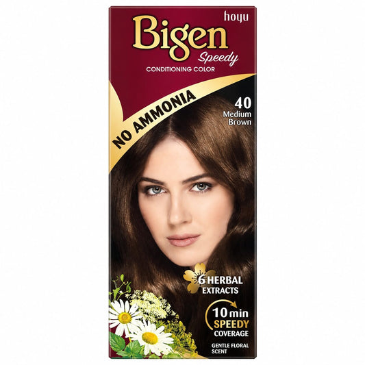 Bigen Ammonia-Free Hair Colour – Medium Brown No. 40