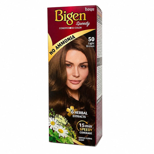 Bigen Ammonia-Free Hair Colour – Light Brown No. 50