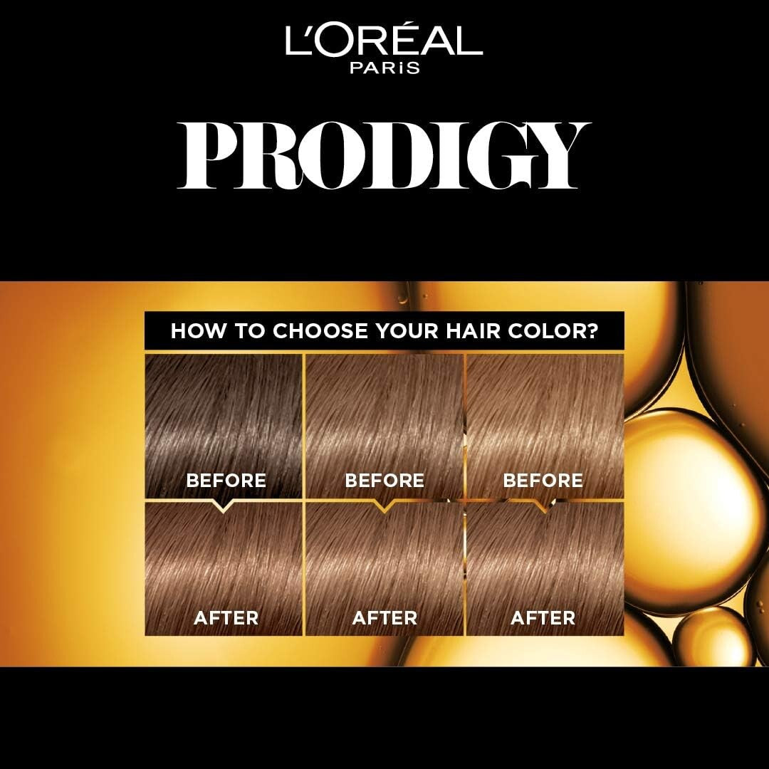 L’Oréal Paris Prodigy Permanent Oil Hair Color 7.0 Blonde, Ammonia-Free, Grey Coverage