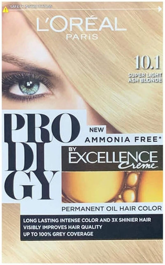 L’Oréal Paris Prodigy Long-Lasting Permanent Hair Color 10.1 Super Light Ash Blonde, Ammonia-Free, 1