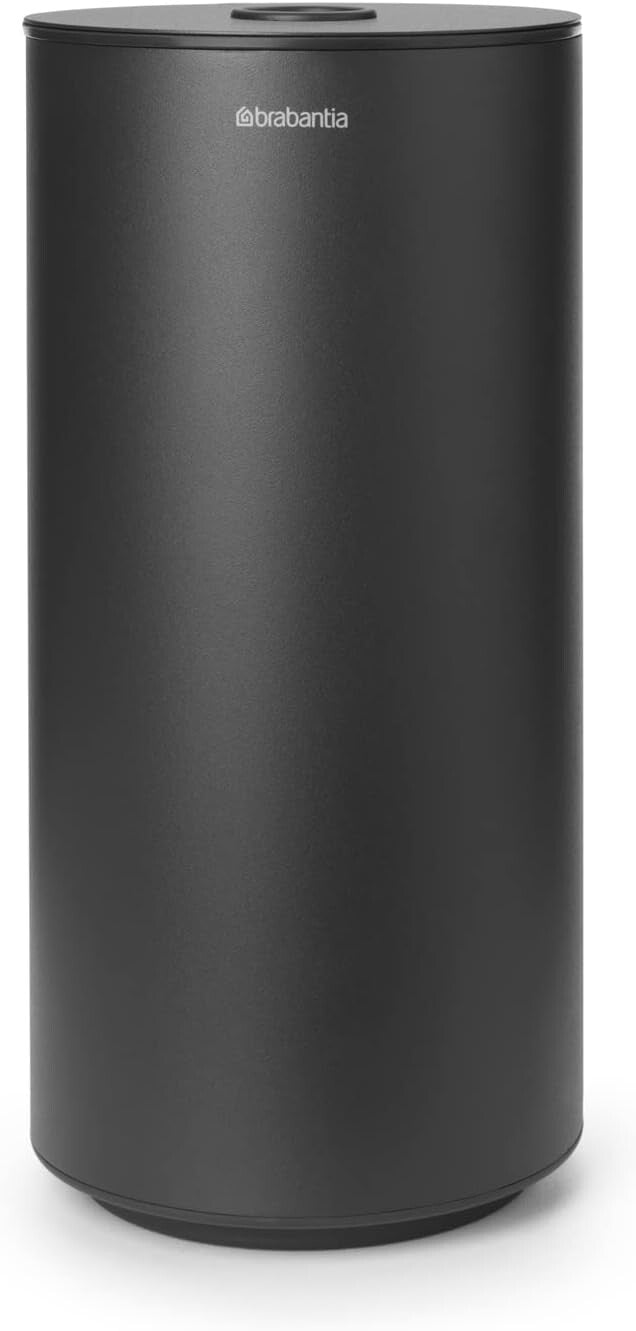 Brabantia MindSet Toilet Roll Dispenser Mineral Infinite Grey, Holds 2 Spare Rolls, Smart Lift System, Wall-Mount or Freestan