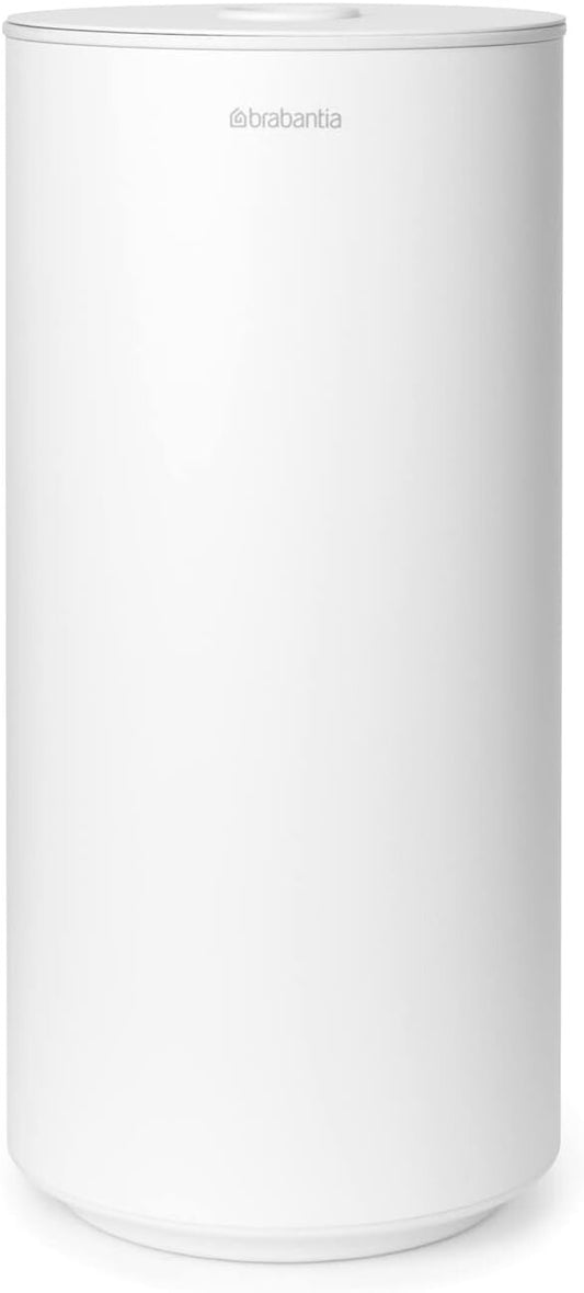 Brabantia MindSet Toilet Roll Dispenser, Room for 2 Spare Rolls, Corrosion Resistant, Mineral Infinite Grey, 30 x 15.1 x 13.7
