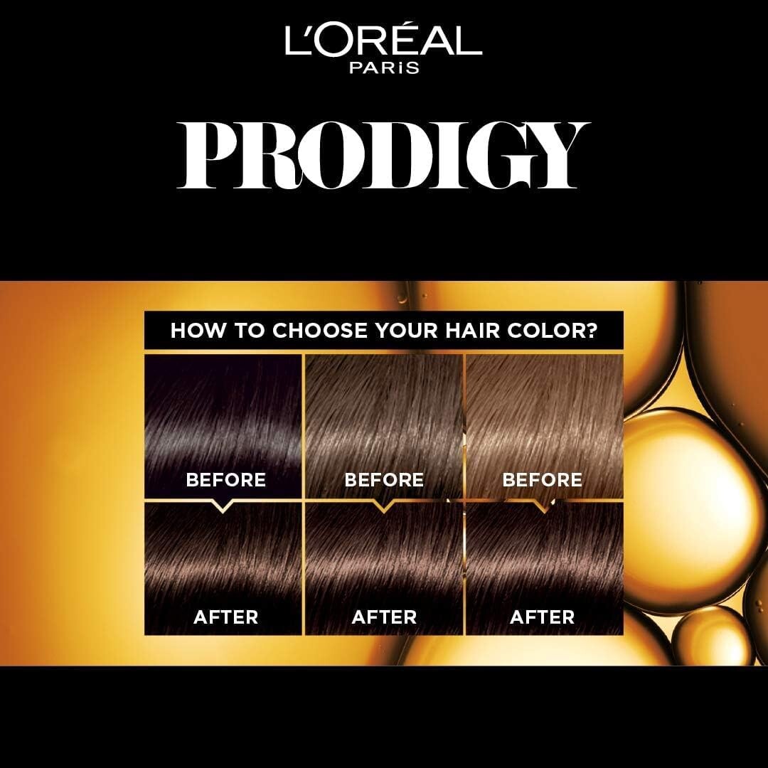 L'Oreal Paris Prodigy Ammonia-Free Permanent Oil Hair Colour 4.15 Frosted Brown
