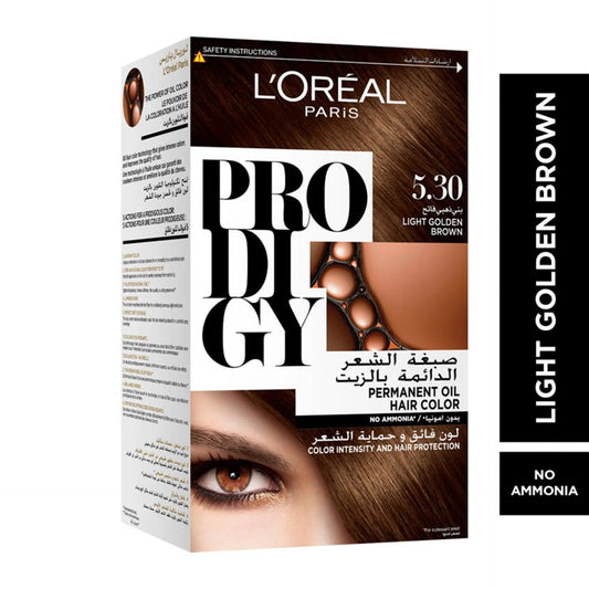 L’Oréal Paris Prodigy Ammonia-Free Permanent Oil Hair Colour 5.3 Light Golden Brown
