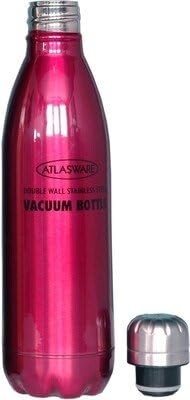 Atlasware Premium Unbreakable Stainless Steel Vacuum Flask Thermos, Double-Wall Insulated, Red, 500 ml