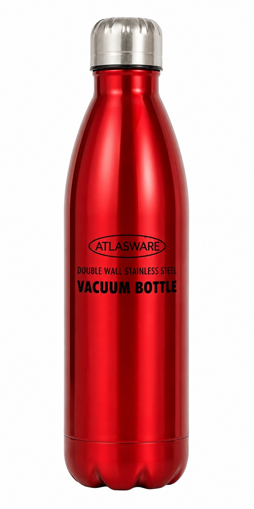 Atlasware Premium Unbreakable Stainless Steel Vacuum Flask Thermos, Double-Wall Insulated, Red, 500 ml