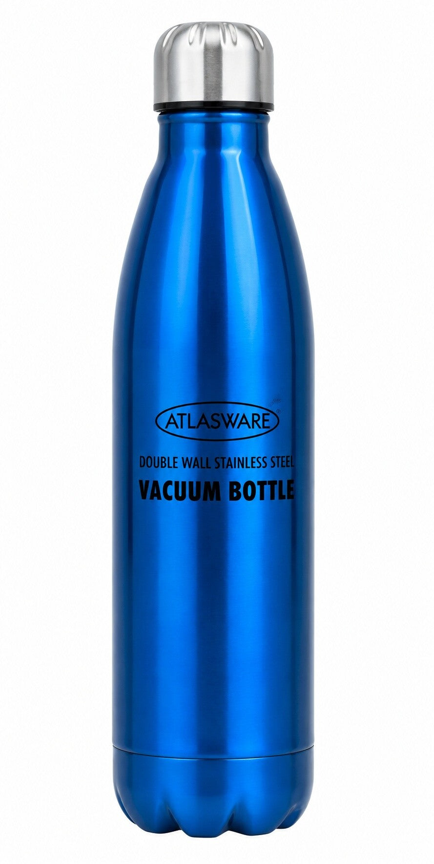 Atlasware Premium Unbreakable Stainless Steel Vacuum Flask Thermos, Double-Wall Insulated, Blue, 500 ml