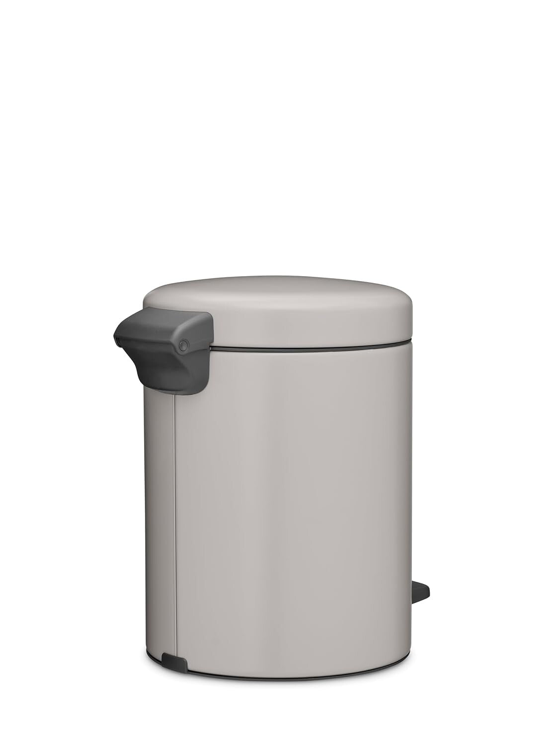 Brabantia NewIcon Mini Pedal Bin 5L, Soft Grey, Soft-Close Lid, Smooth Pedal, Removable Inner Bucket, 21 × 27 × 29 cm