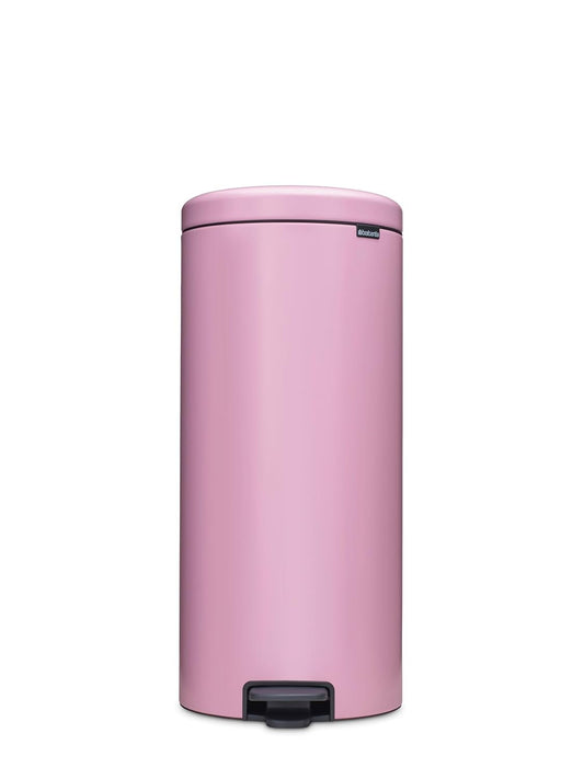 Brabantia NewIcon Pedal Bin 30L, Lilac Pink, Soft-Close Lid, Smooth Pedal, Removable Inner Bucket, PerfectFit Code G Liner Included
