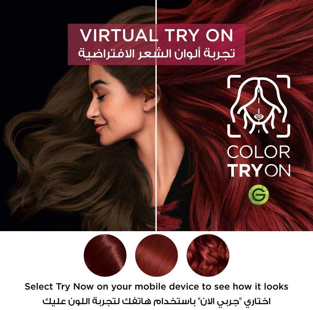 Garnier Olia No Ammonia Permanent Hair Colour 6.6 Intense Red with 60% Oils, Long-Lasting Colour and Up to 100% Grey Coverage
