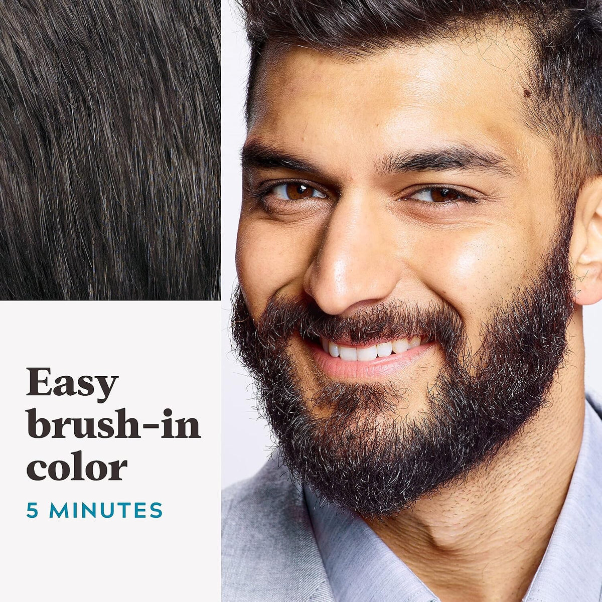 Just For Men Moustache & Beard Colour M-50 Darkest Brown, Men’s Facial Hair Dye, 14g