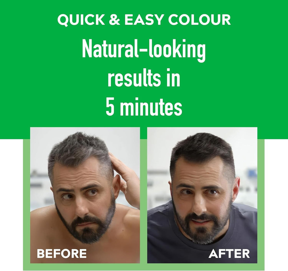 Just For Men Hair Colouring Kit H-55 Real Black, Men’s Grey Hair Colour