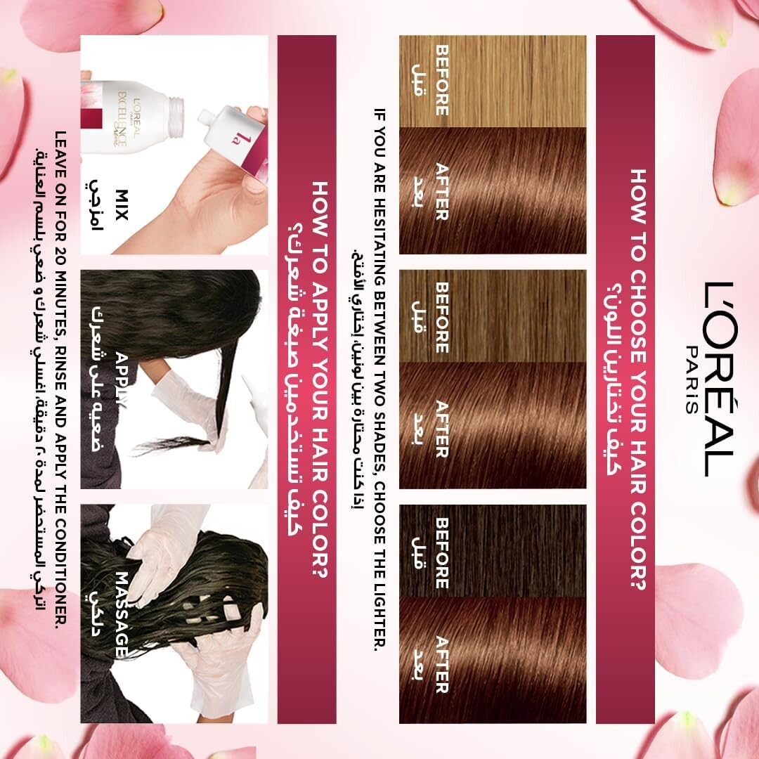 L’Oréal Paris Excellence Crème Permanent Hair Colour, 6.7 Chocolate Brown - Image 4