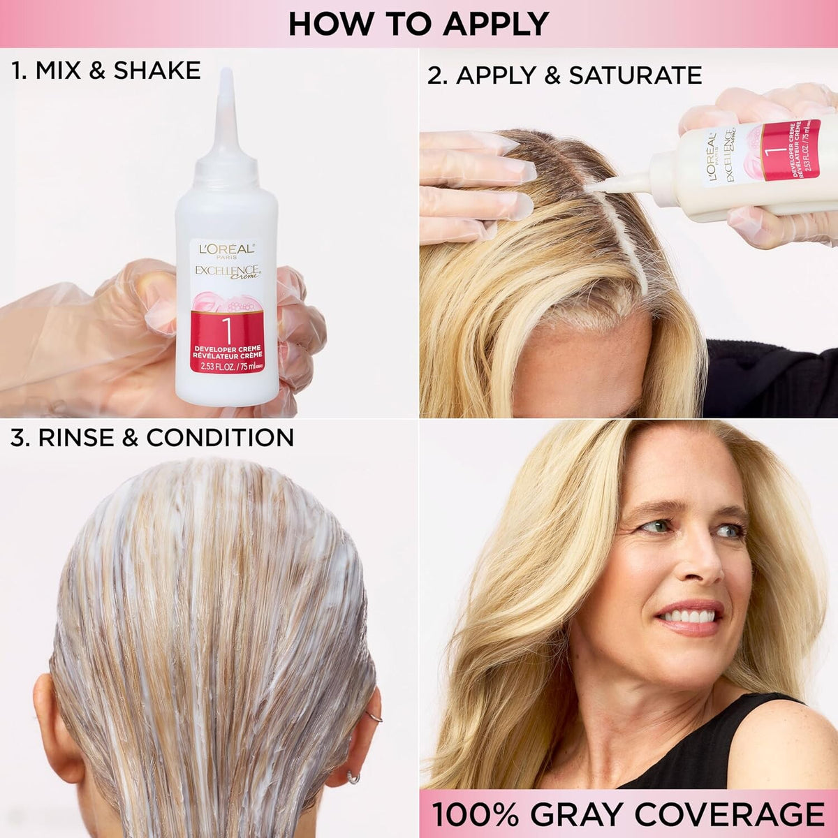 L’Oréal Paris Excellence Crème Permanent Triple Care Hair Colour, 7 Dark Blonde, Grey Coverage for Up to 8 W - Image 5
