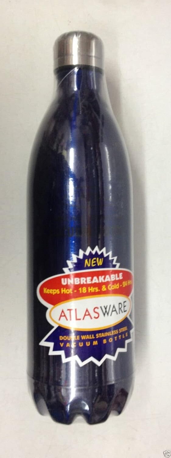 Atlasware Stainless Steel Vacuum Thermos Flask Bottle, Double-Wall Insulated, Colour May Vary, 1000 ml, Pack of 1